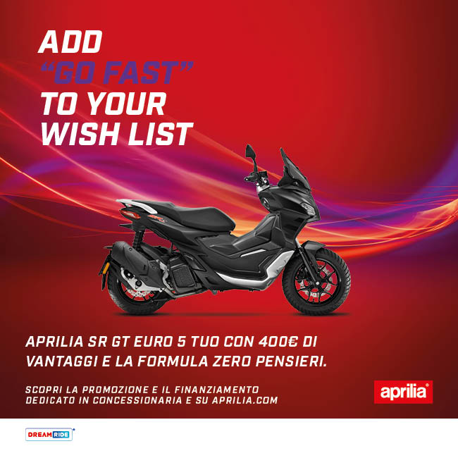 Promo Dicembre Aprilia SR GT