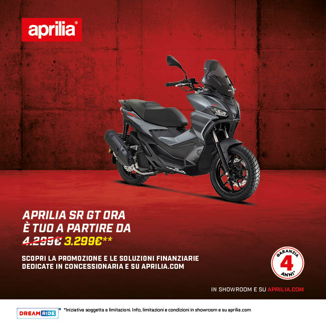 Promo Ottobre Aprilia SR GT